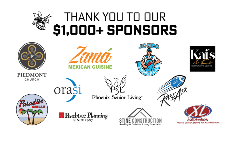 Thank You To Our $1,000+ Sponsors