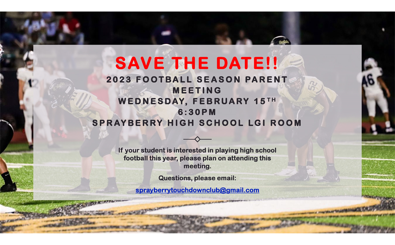 2023 Football Season Parent Meeting