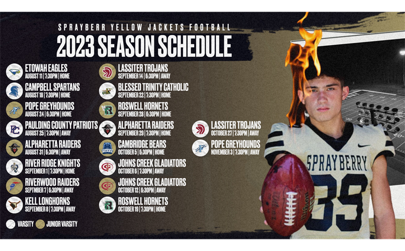 Sprayberry 2023 Season Schedule