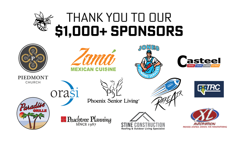 Thank You To Our $1,000+ Sponsors