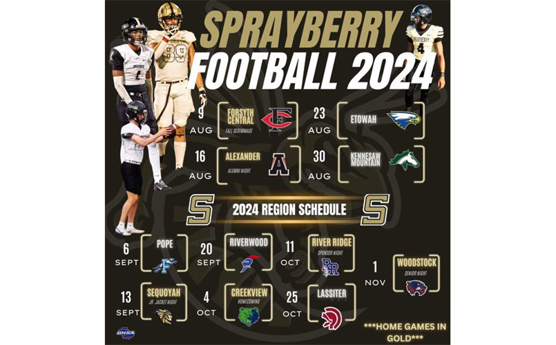 Sprayberry 2024 Season Schedule