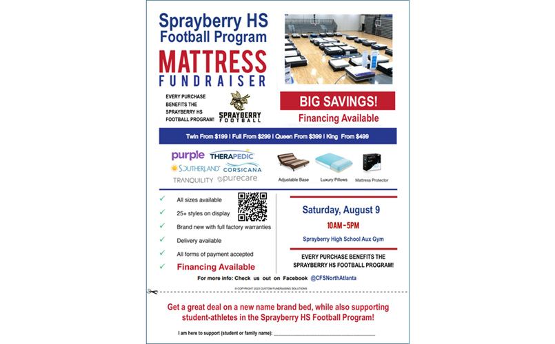 Mattress Fundraiser August 9th
