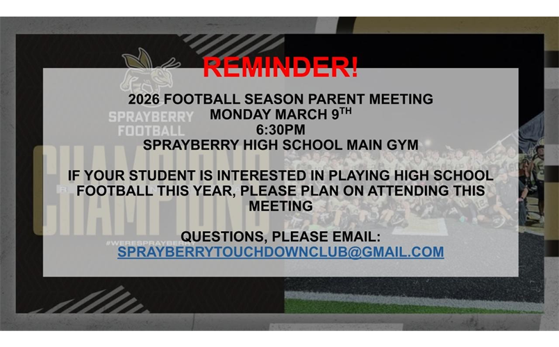 2026 Football Parent Meeting